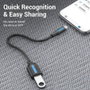 Vention Cable USB 2.0 CCUBB MicroUSB Macho a USB Hembra 15cm Negro
